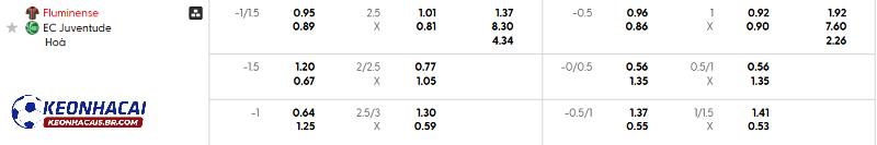 Tỷ lệ soi kèo Fluminense vs Juventude Tỷ lệ soi kèo Fluminense vs Juventude
