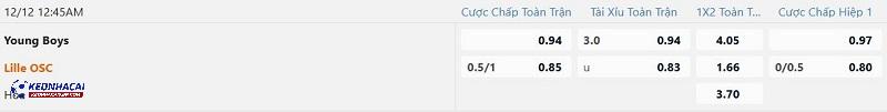 Tỷ lệ soi kèo Young Boys vs Lille Tỷ lệ soi kèo Young Boys vs Lille